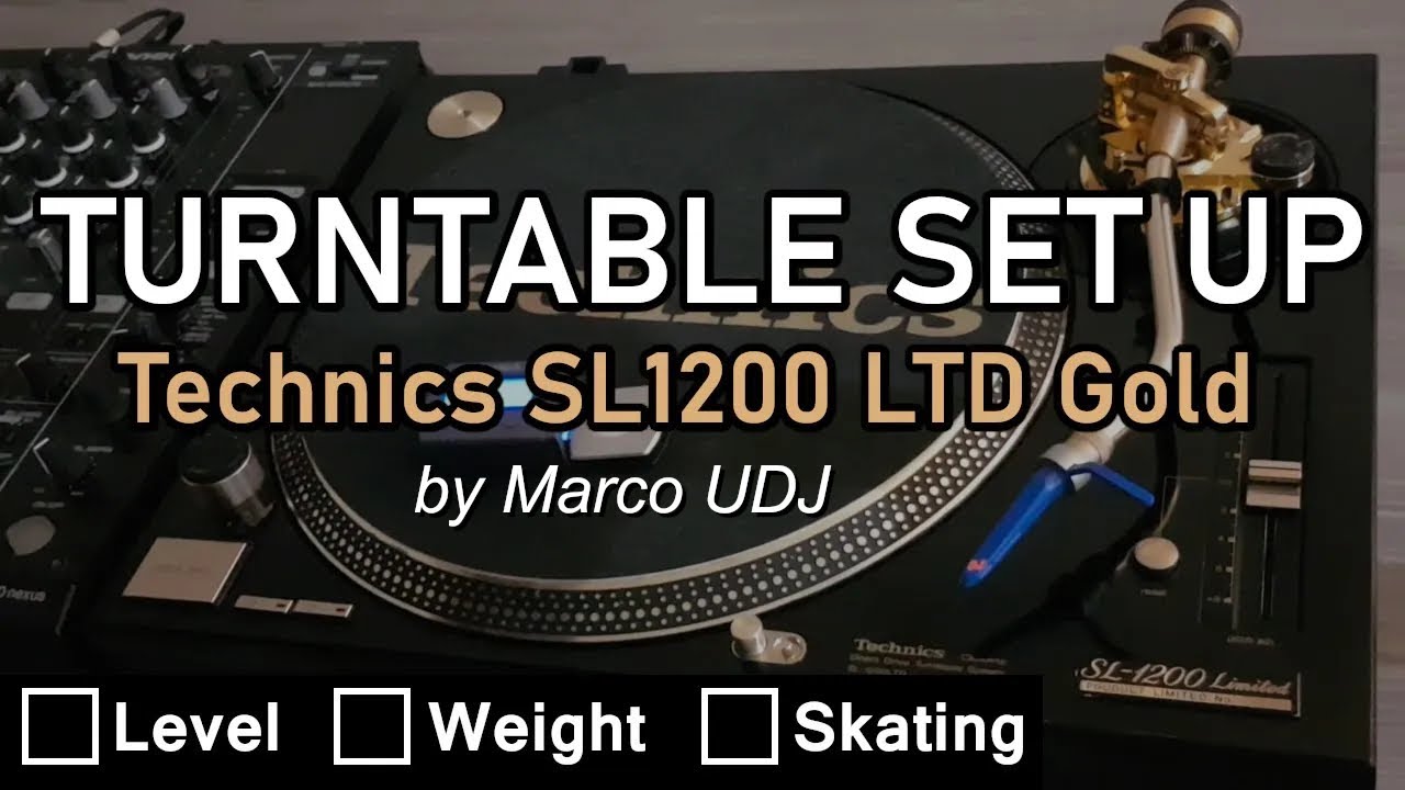 Turntable Set Up Technics SL1200 LTD Gold