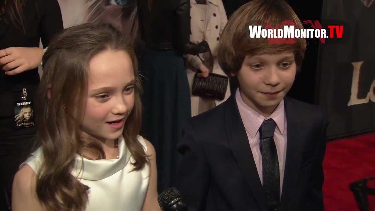 Daniel Huttlestone and Isabelle Allen interviewed at 'Les Miserables' New York Premiere