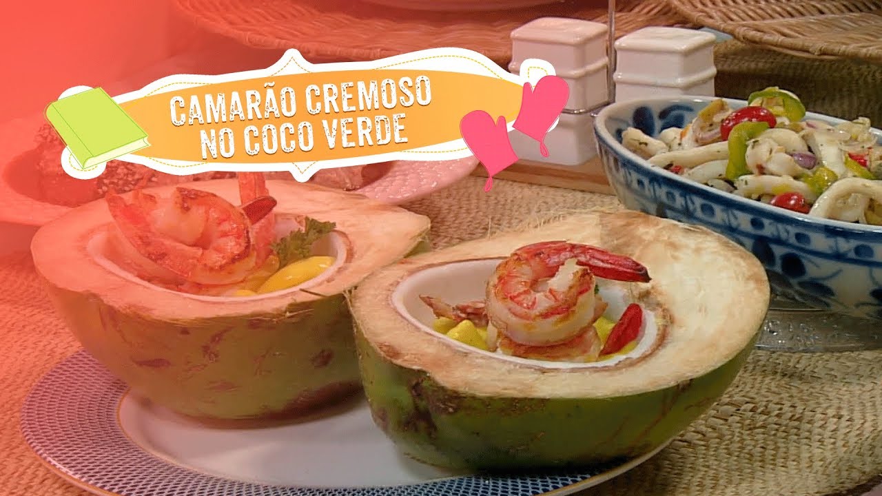 Camarão cremoso no coco verde por Juliano Braz