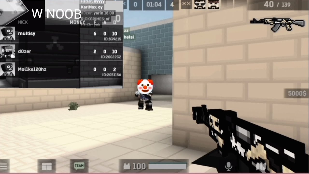 Vs merciless (noob) 🤡 | BlockPost Mobile 