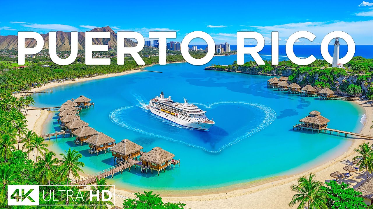 Puerto Rico 4K Drone Footage 🇵🇷 Caribbean Coastlines, Colorful Streets & Blue Ocean Views