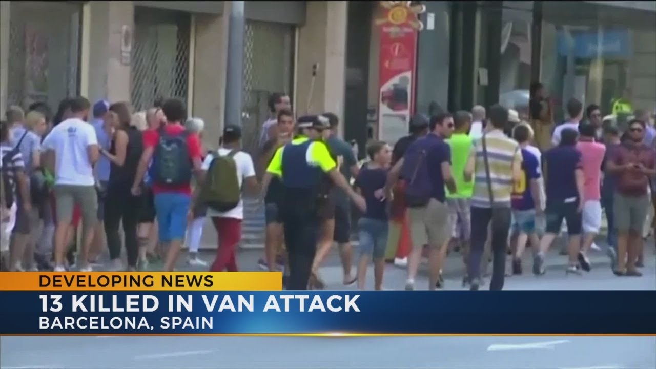 13 killed in van attack in Barcelona