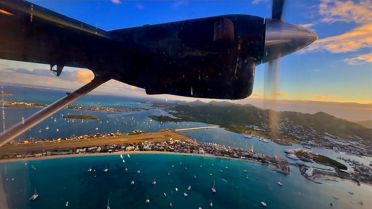 [4K] – Full Flight – Winair – De Havilland Canada DHC-6-300 – SXM-EUX – PJ-WIU – WM501 – IFS 985