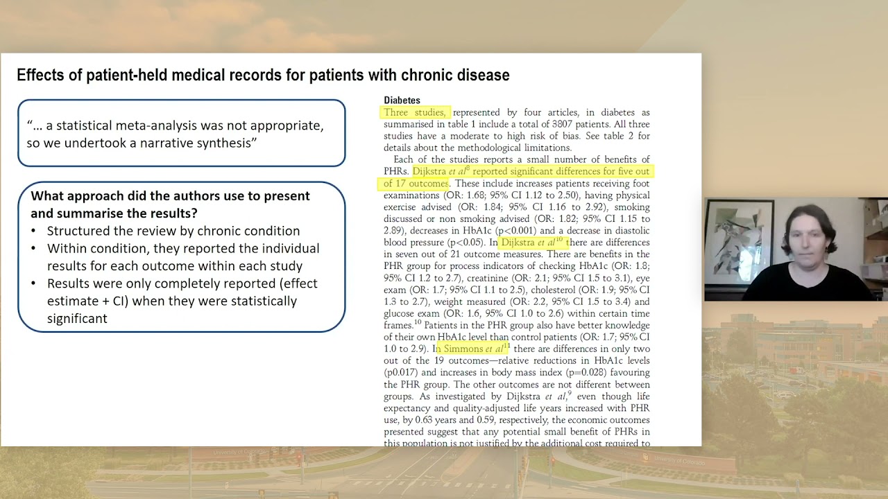 Synthesizing and presenting findings when meta-analysis is not possible