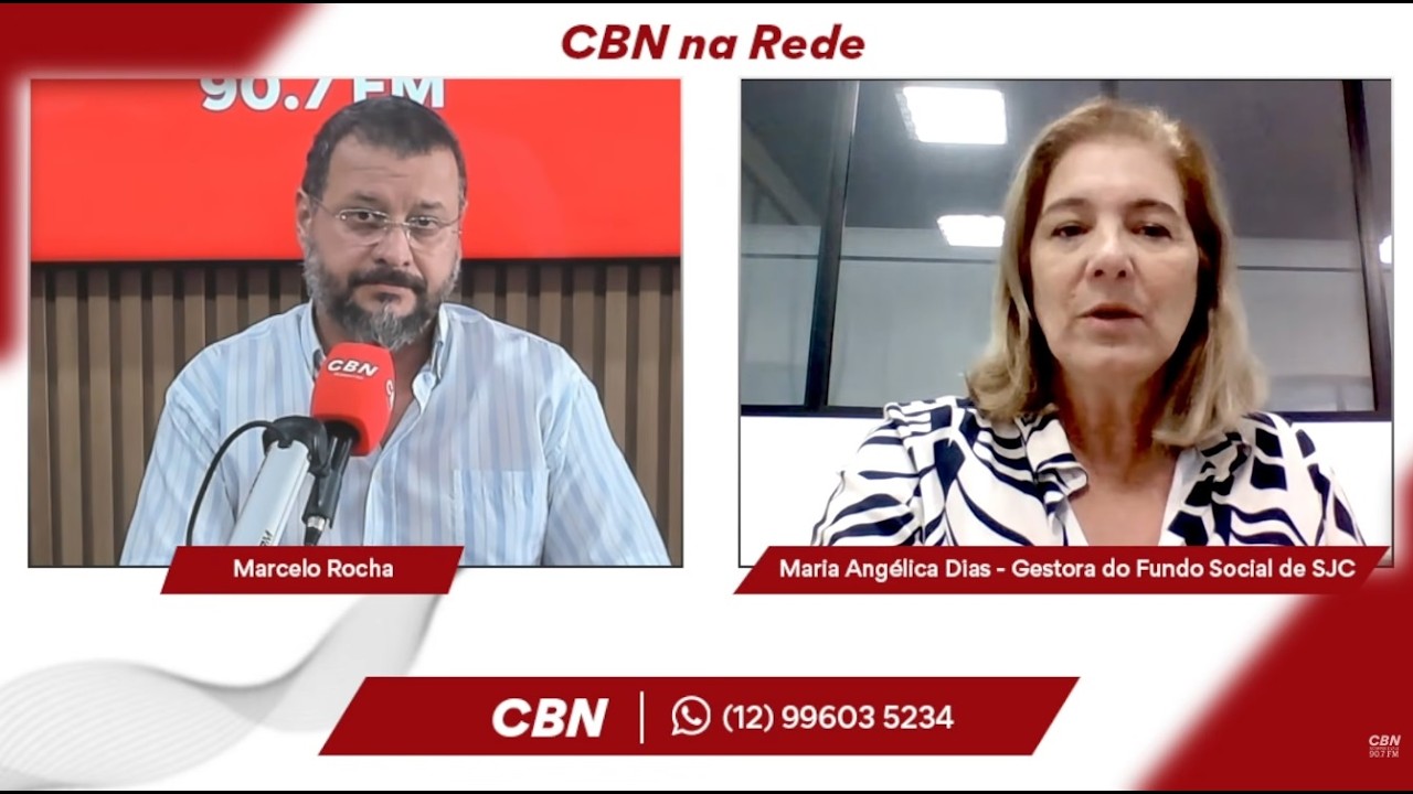 CBN Na Rede: Maria Angélica Dias (Fundo Social de SJC) e Wanderson Nunes de Oliveira Junior (Senac)