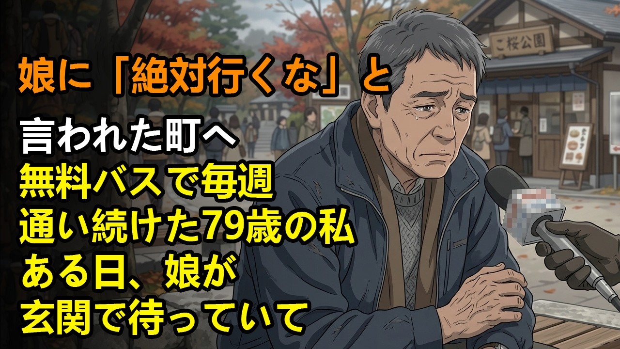 娘に「絶対行くな」と言われた町へ、無料バスで毎週通い続けた79歳の私。ある日娘が玄関で待っていて
