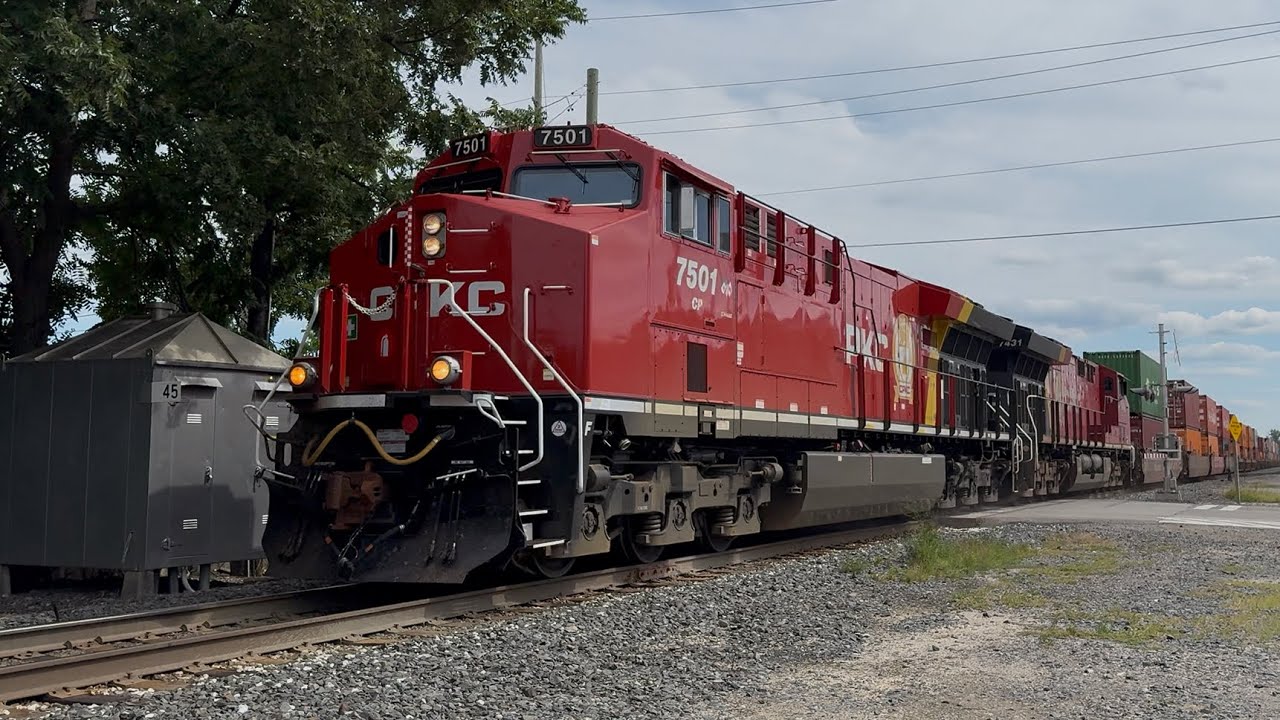 CPKC 113 and 112 in Alliston Ontario 