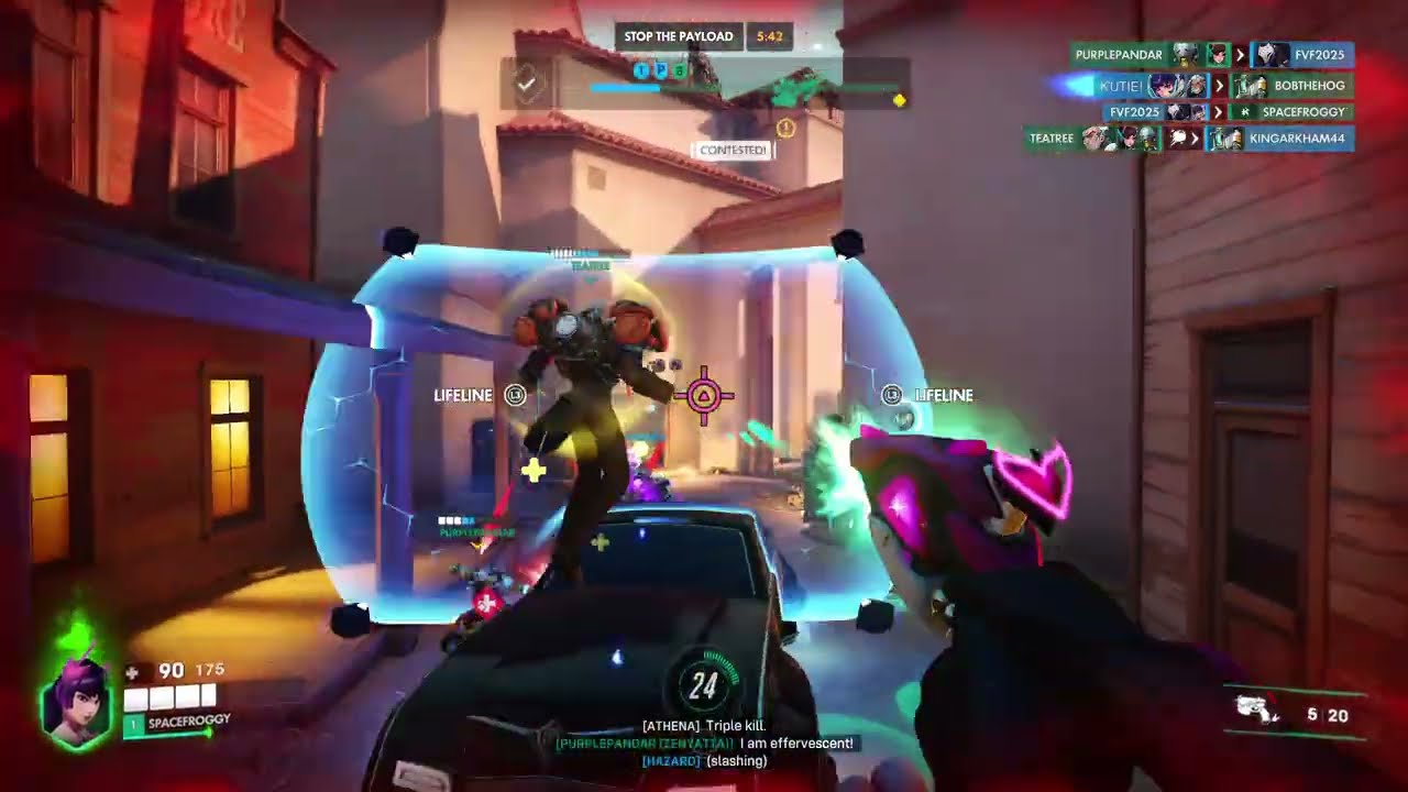 Was winning and being a goofball with the enemy team Juno (Played Illiar and D.va) Overwatch