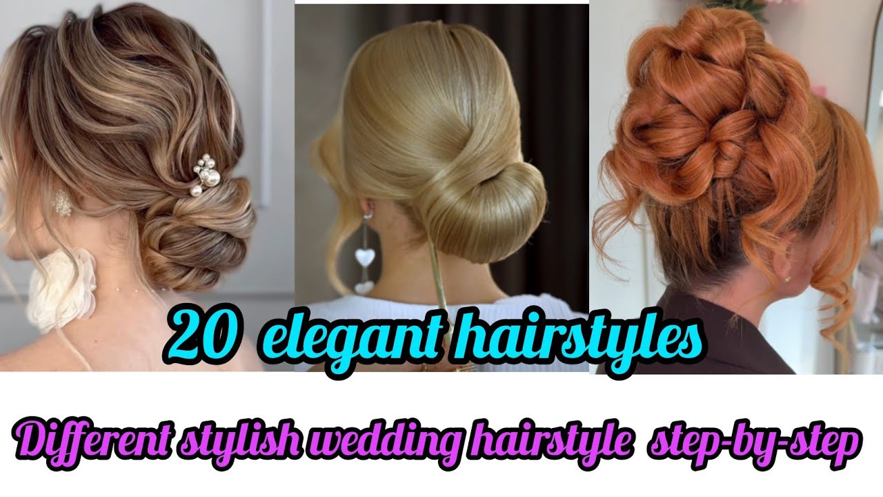 how to make a fast and easy beautiful wedding hairstyle for  medium and short hair 