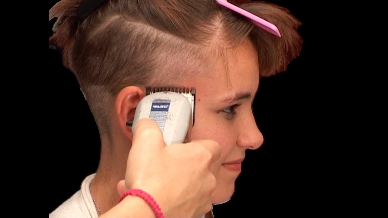 Futurecuts Extreme Clipper Shaved Nape & Short Scissor Cut Bangs Fringe Haircut - Jessica Part1 FC27
