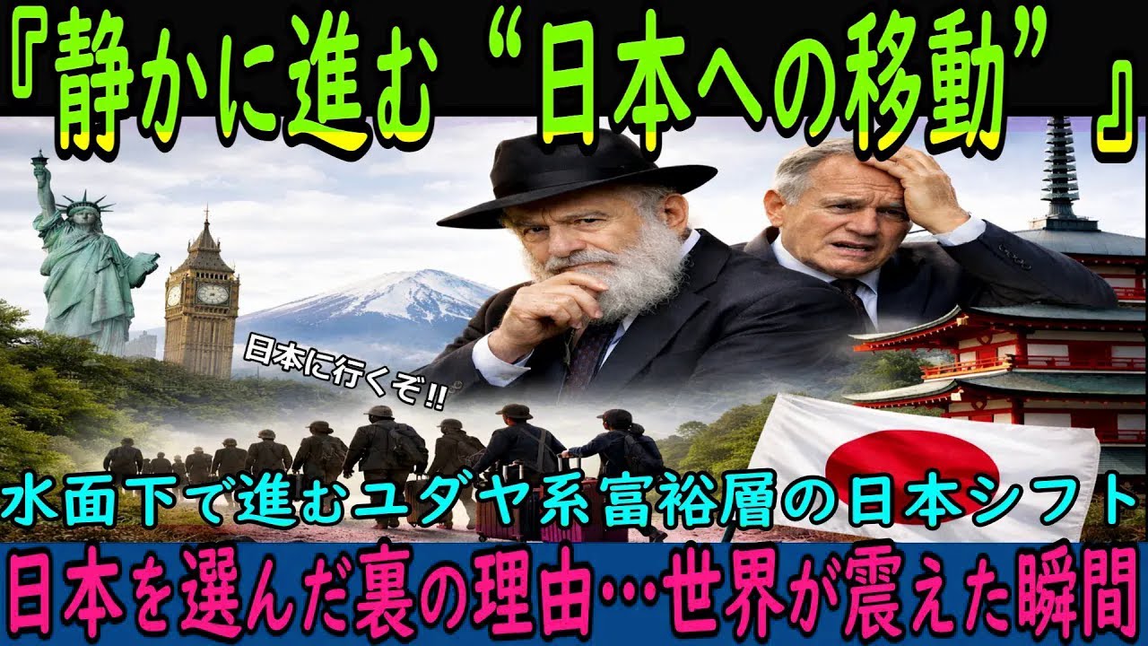 【海外の反応】日本へ殺到するユダヤ人富裕層 資産売却が続く静かな大移動 彼らが日本を選んだ本当の理由とは