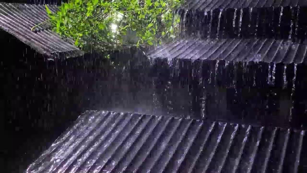 Long Night Rainstorm | Heavy Rain & Thunder Echoes for Deep Rest