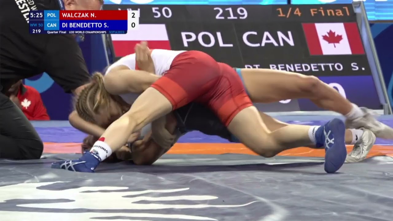 1/4 WW - 50 kg: N. WALCZAK (POL) v. S. DI BENEDETTO (CAN)