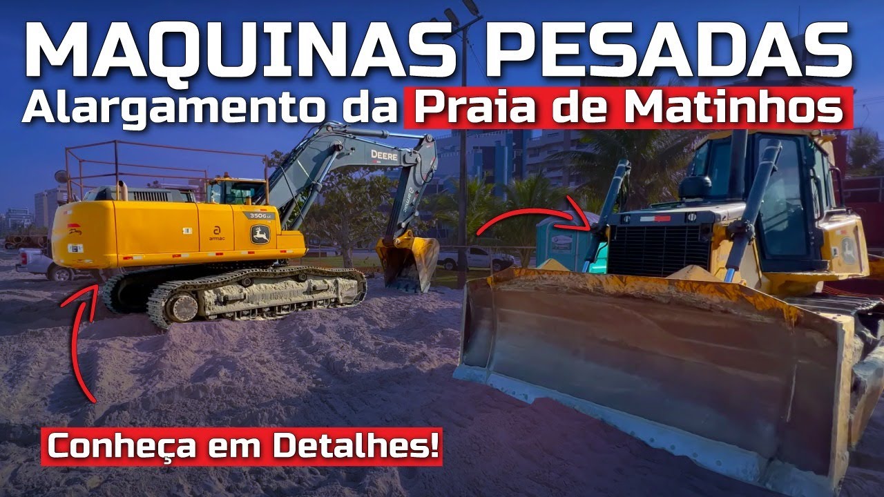 Conheça em Detalhes as MAQUINAS PESADAS do Alargamento da Praia de Matinhos @armac
