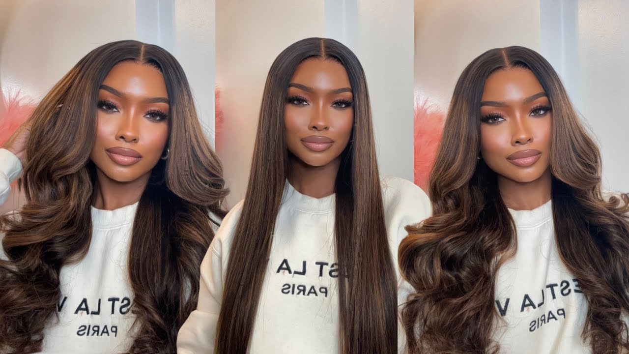 Идеальный балаяж с хайлайтом Yaki Straight Pre-everything Frontal Wig Ft UNice Hair