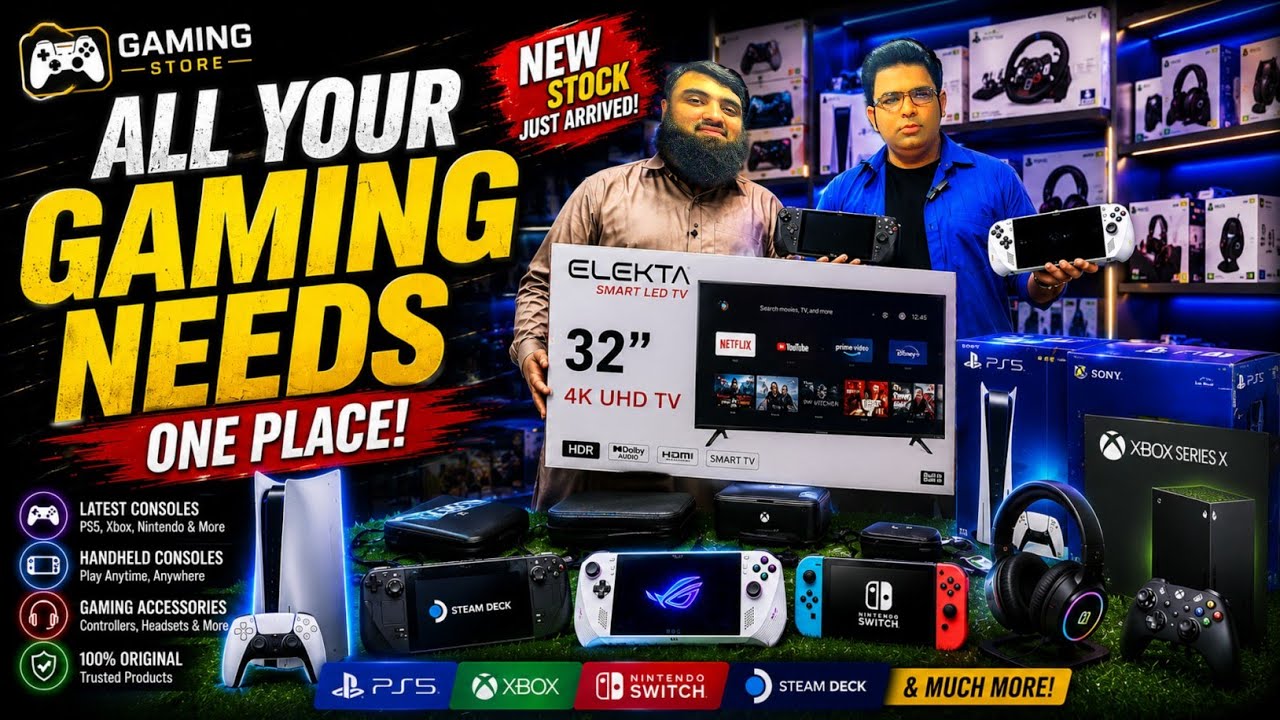 🔥 The ULTIMATE Gaming Store Tour 2026||PS5, Handheld Consoles, Led's & More In Pakistan On July 2026