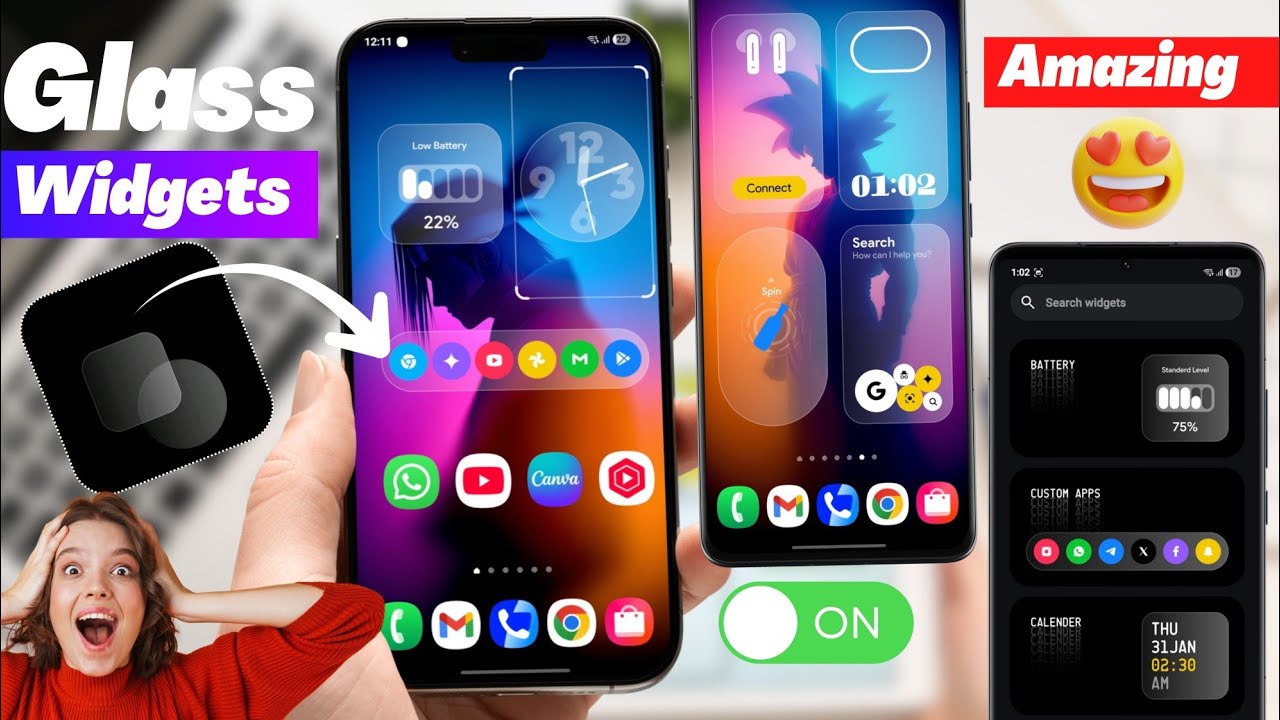 Придайте своему Android-устройству премиальный вид с помощью стеклянных виджетов! (Лучшее приложе...