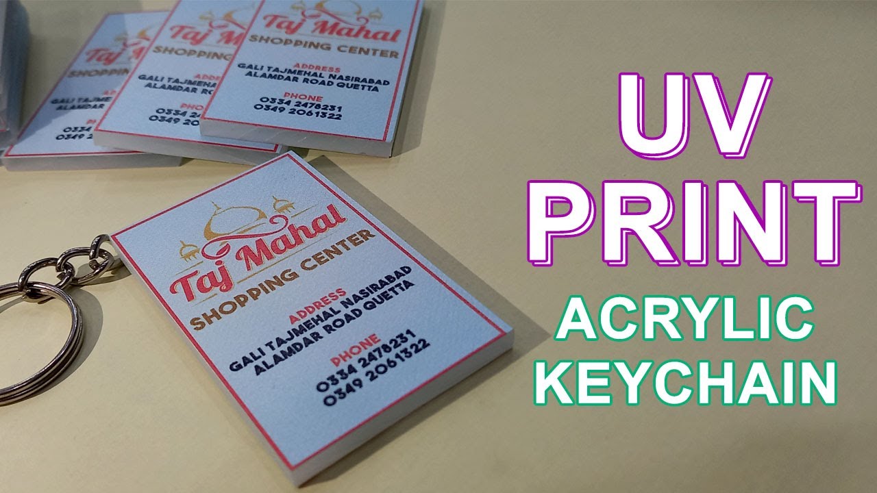 ACRYLIC KEYCHAIN TUTORIAL UV PRINTING | How to Make Keychain | DIY Tutorial