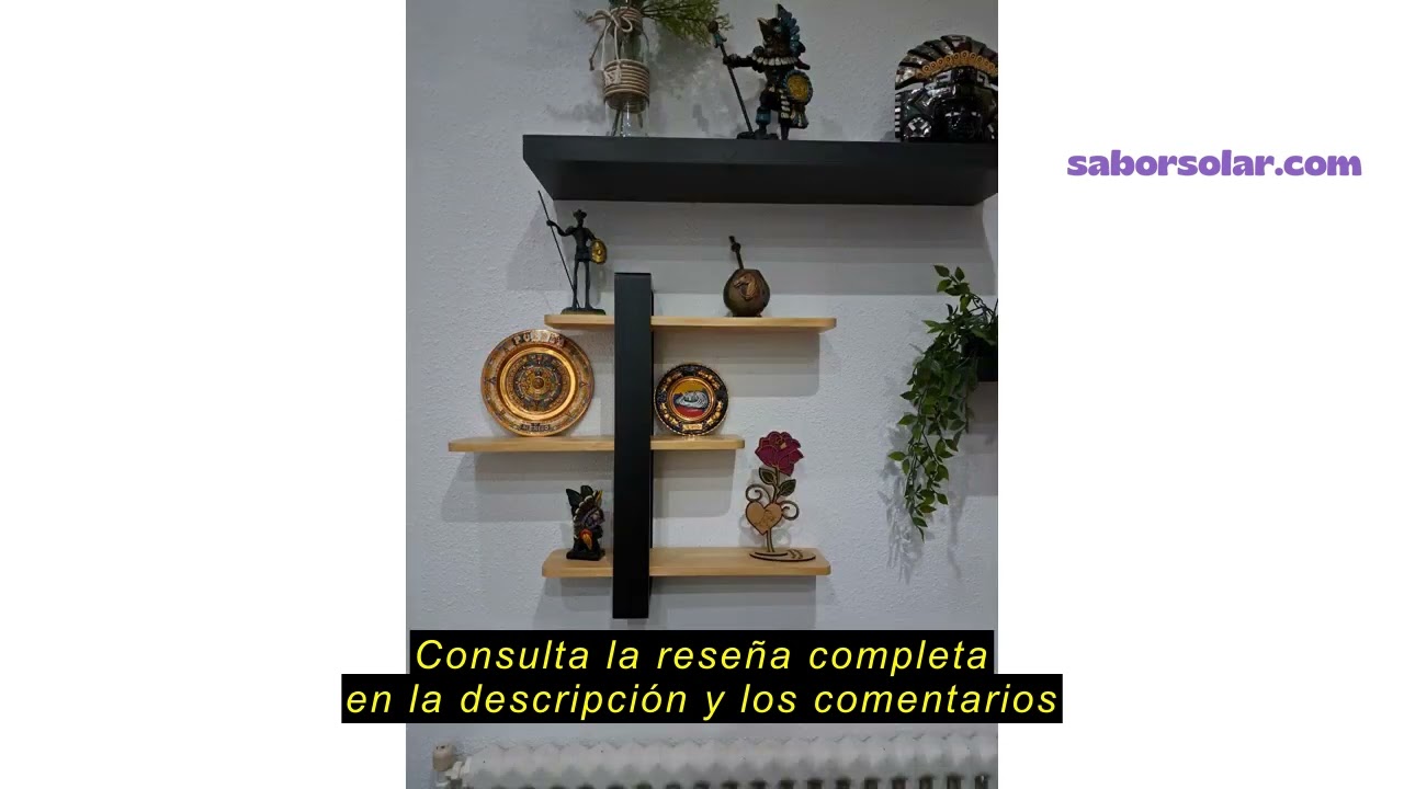 Reseña del SUMGAR Estanteria Pared de Madera Grande y Largo Estante Flotante Ajustable 3 Niveles 50