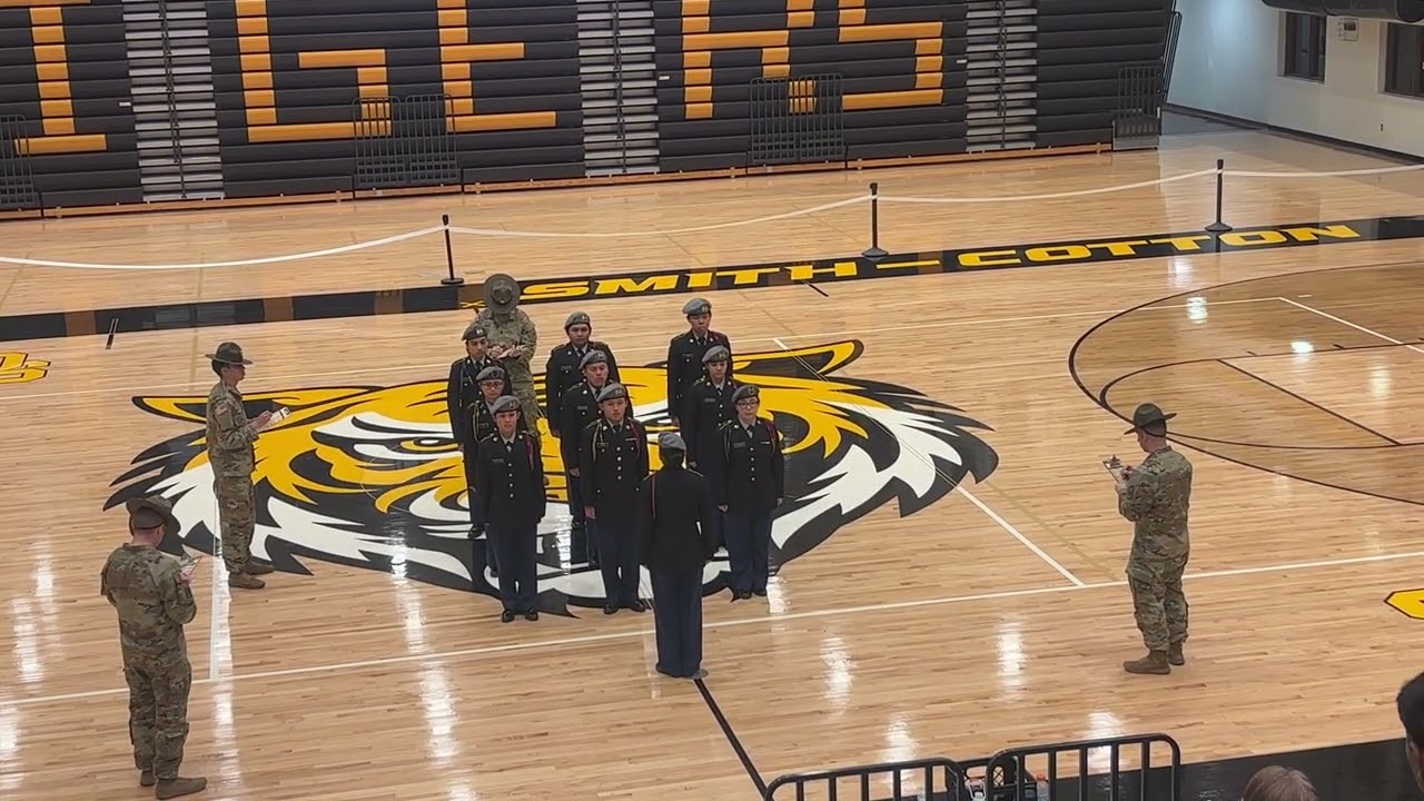 Benson JROTC ￼JV Unarmed Regulation Drill Team. Smith-Cotton Drill Meet 2026 