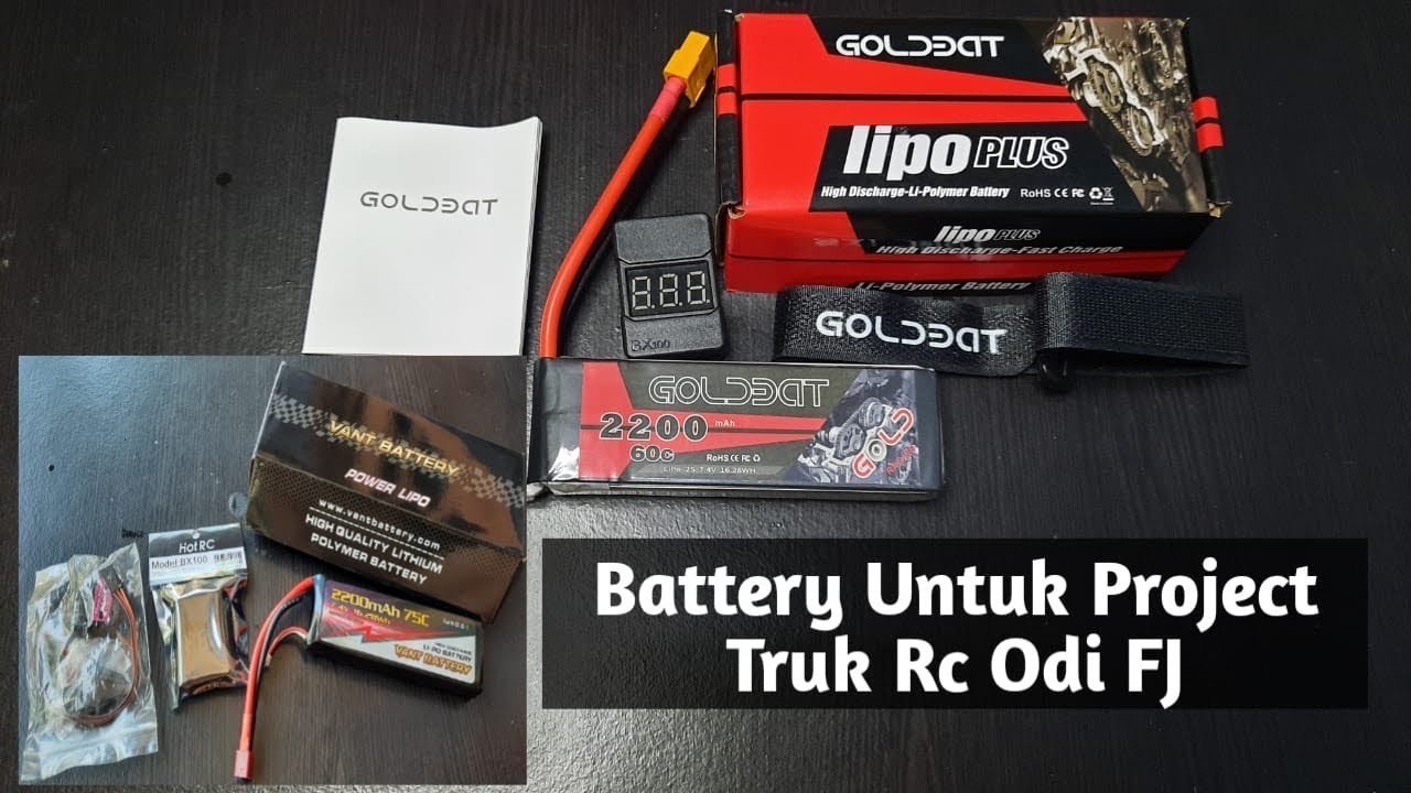Unboxing Vant Battery | Lipo GoldBat 7.4 2200 mAh | Checker Lipo Battery | Project Truk Rc Odi FJ