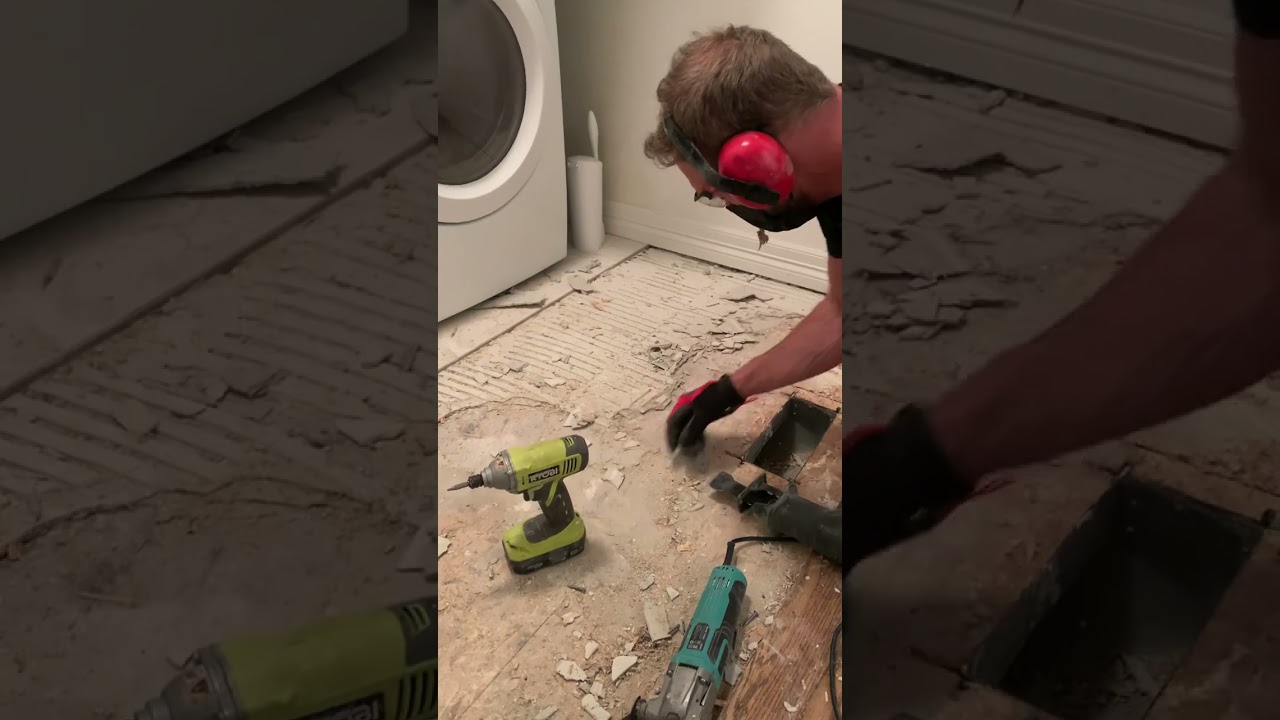 Glued and screwed - remove cemented underlayment
