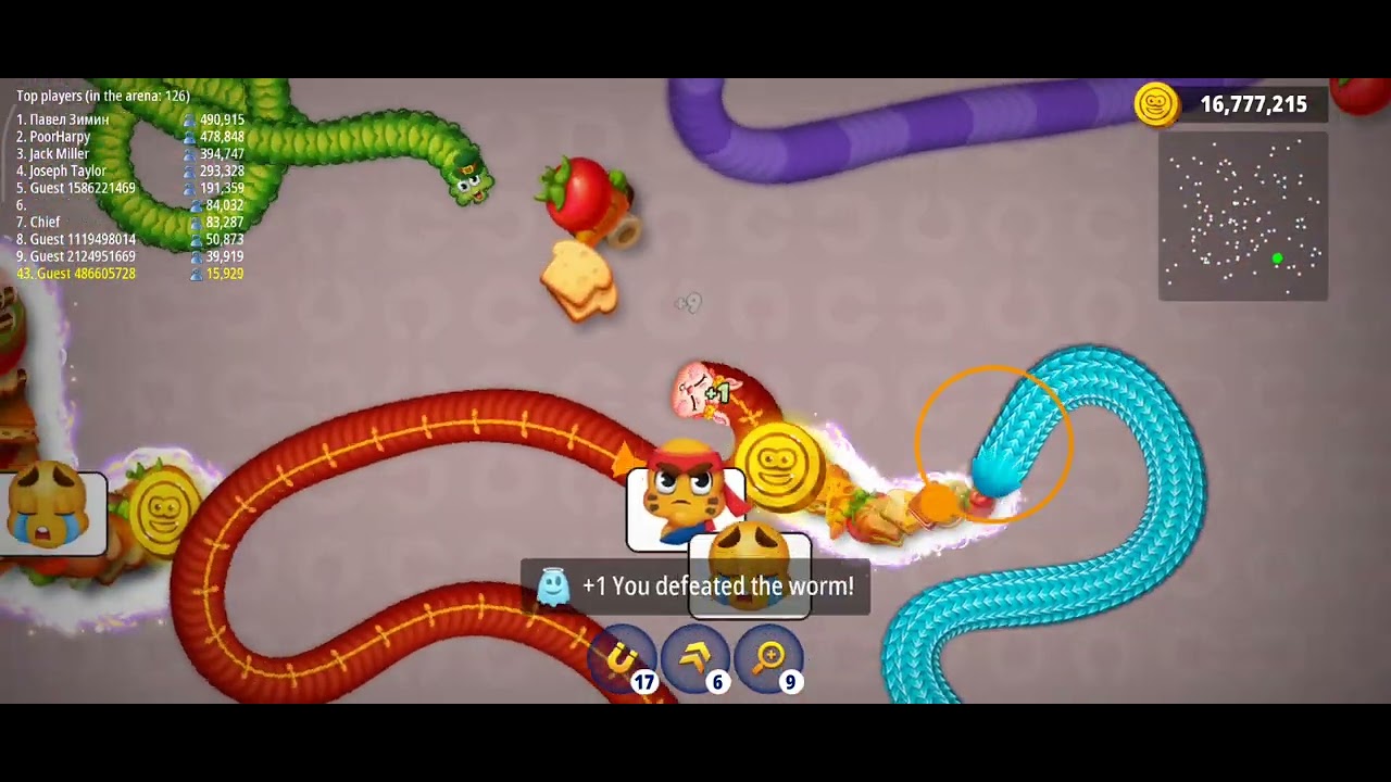 Worms zone. io game play #viralvideo #gaming #newlevelsgame #games #foryou 