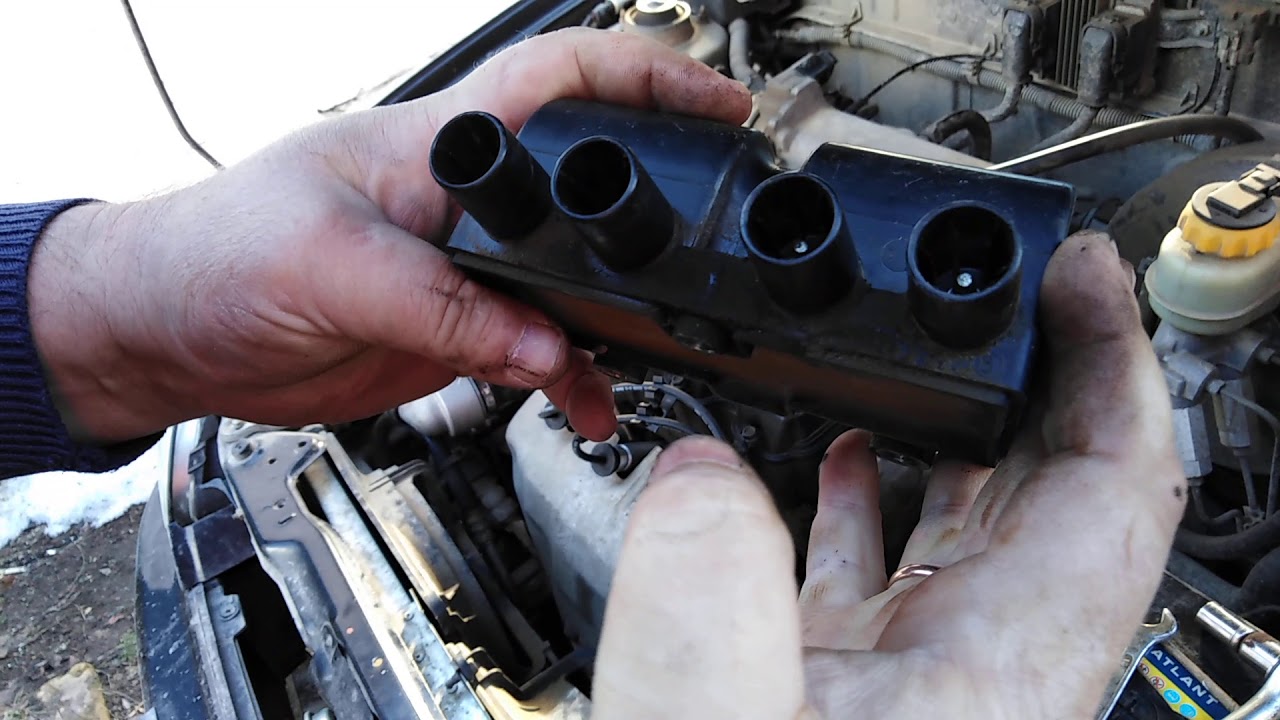 Шевроле Ланос 1.5 2008г.Замена катушки зажигания\модуля\.Replacing the ignition coil/Ignition module