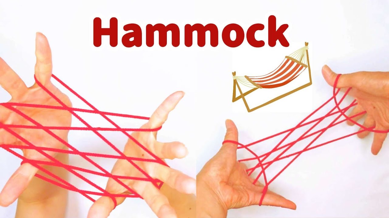 How to make a Hammock or Fishnet.　String Figure/Cat's Cradle/あやとり