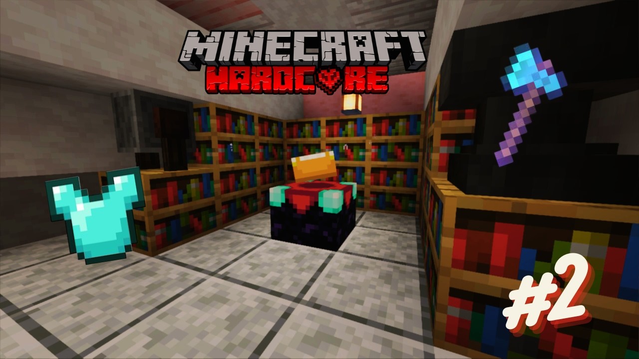 Minecraft Hardcore: Mining, enchanting, and getting diamond armor
