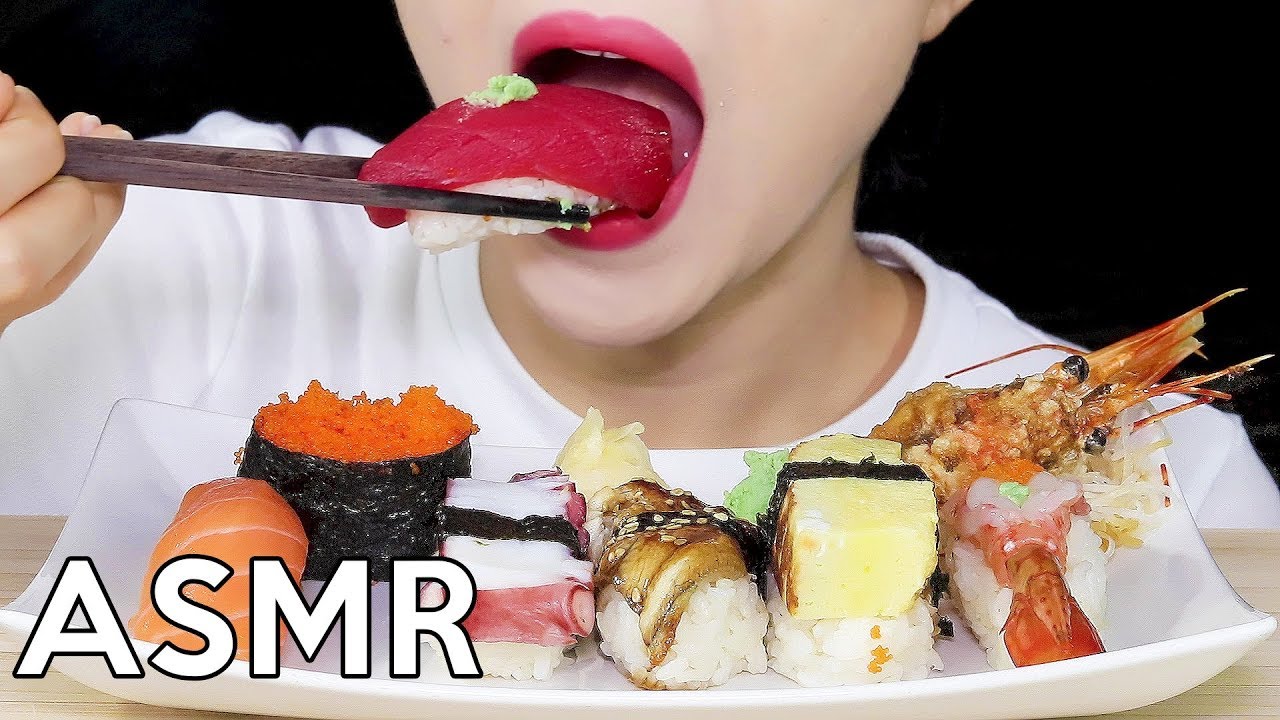 ASMR SUSHI *BIG BITES* 초밥 리얼사운드 먹방 Eating Sounds