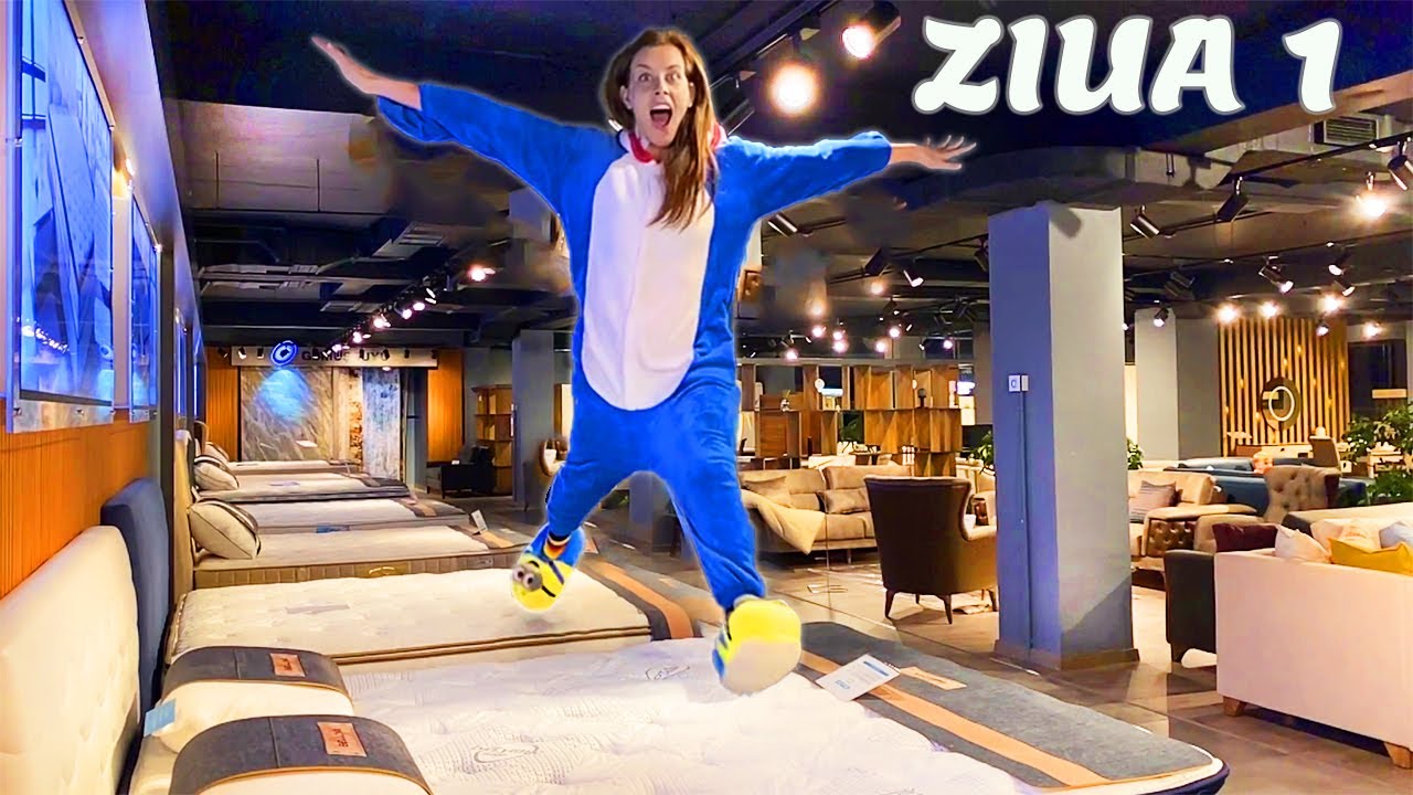 ⏰ 24 de ore în MAGAZIN 🛌 Am dormit în VITRINĂ (Prima ZI)