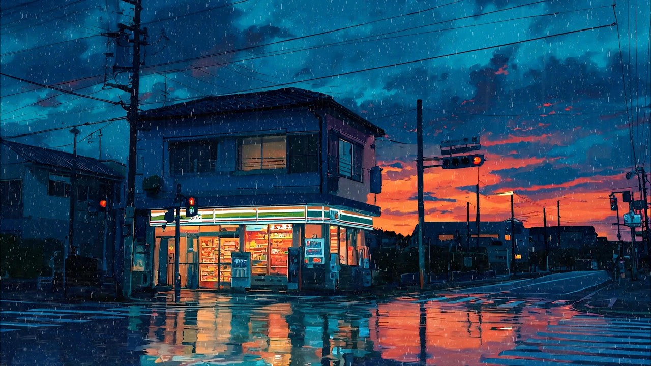 Tokyo Twilight Rain 🌧️ Slow Beats For Deep Sleep