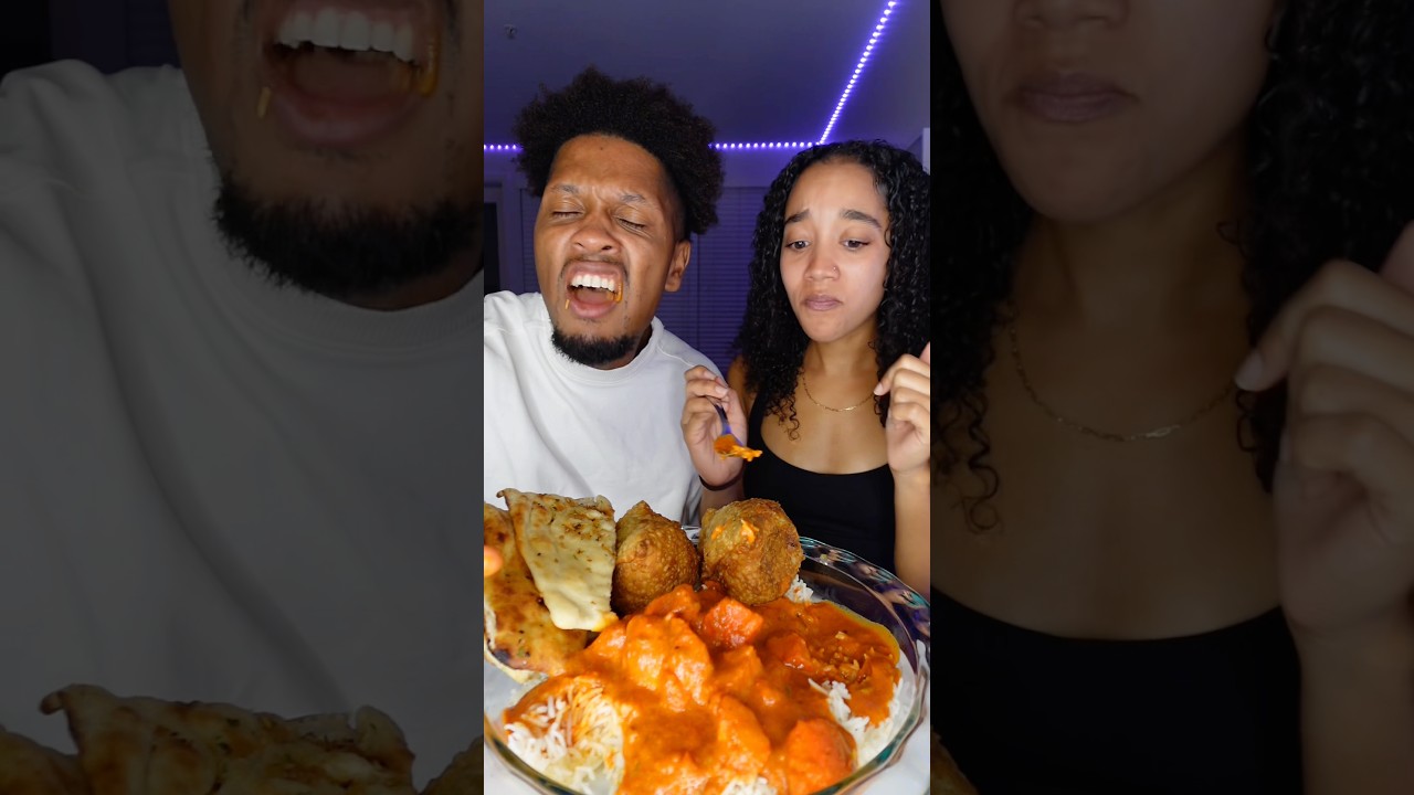 Trying Indian food for the first time #shorts #indianfood