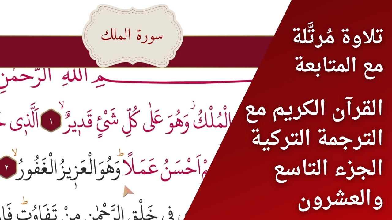 القرآن الكريم – الجزء التاسع والعشرون | ختمة بتتبع القراءة | مقابلة