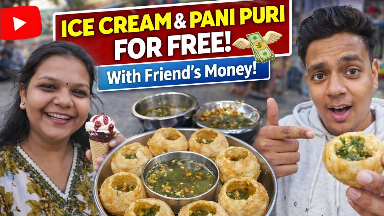 I Spent My Friend’s Money on Street Food 😈 | FUNNY VLOG