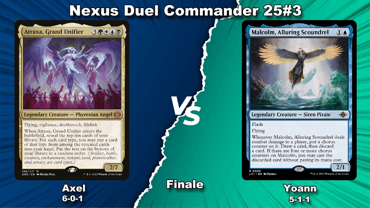 Duel Commander : Atraxa, Grand Unifier vs Malcolm, Alluring Scoundrel - #mtg #duelcommander