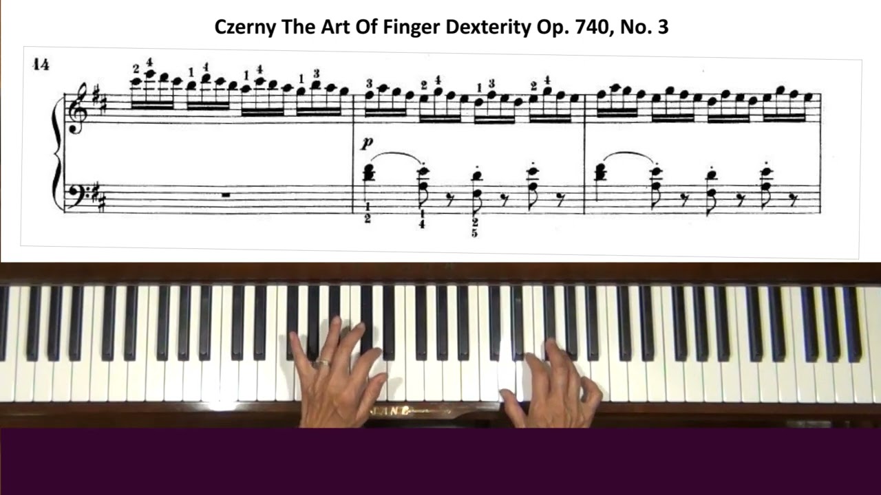 Czerny The Art of Finger Dexterity Op. 740, No. 3 Piano Tutorial Part 2
