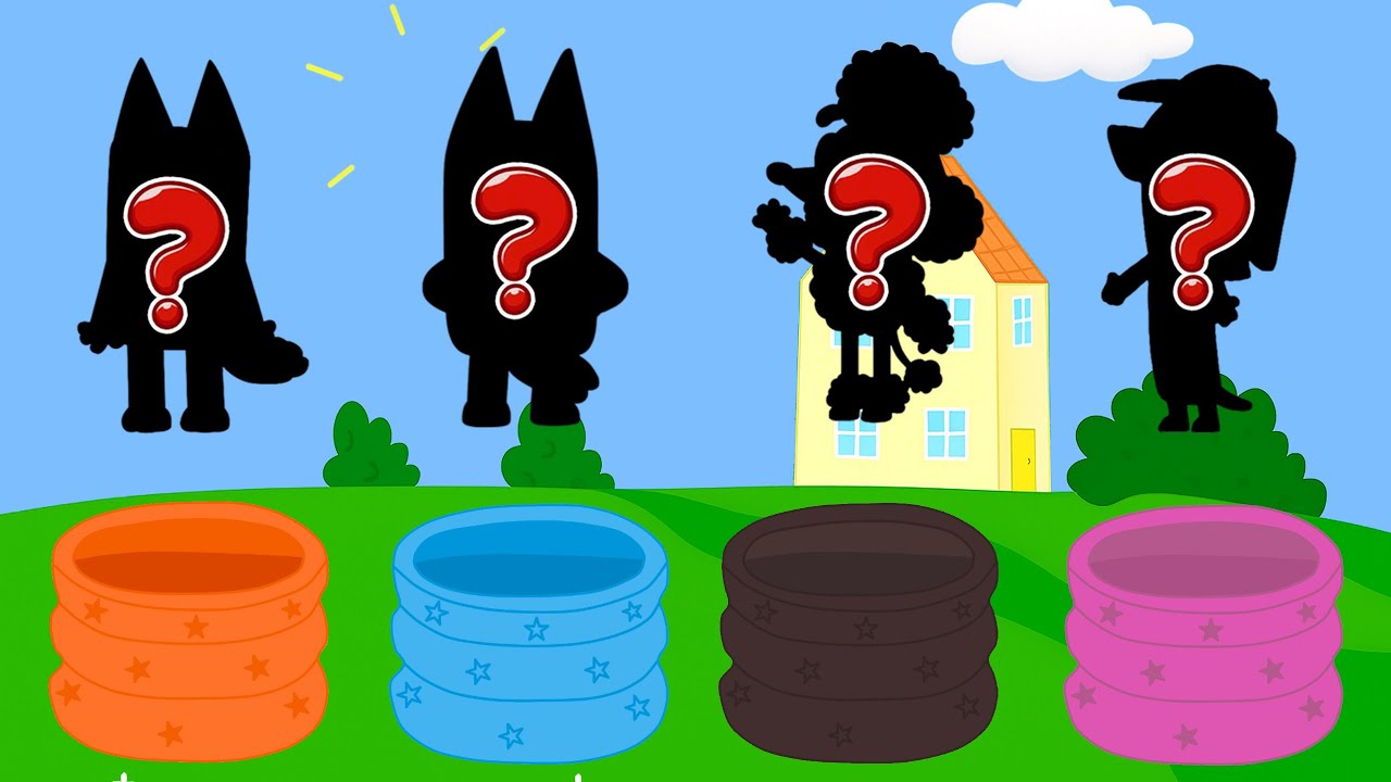 Bluey And Friends Dress Up & Learn Colors!  Kids Coloring with Bluey & Friends
