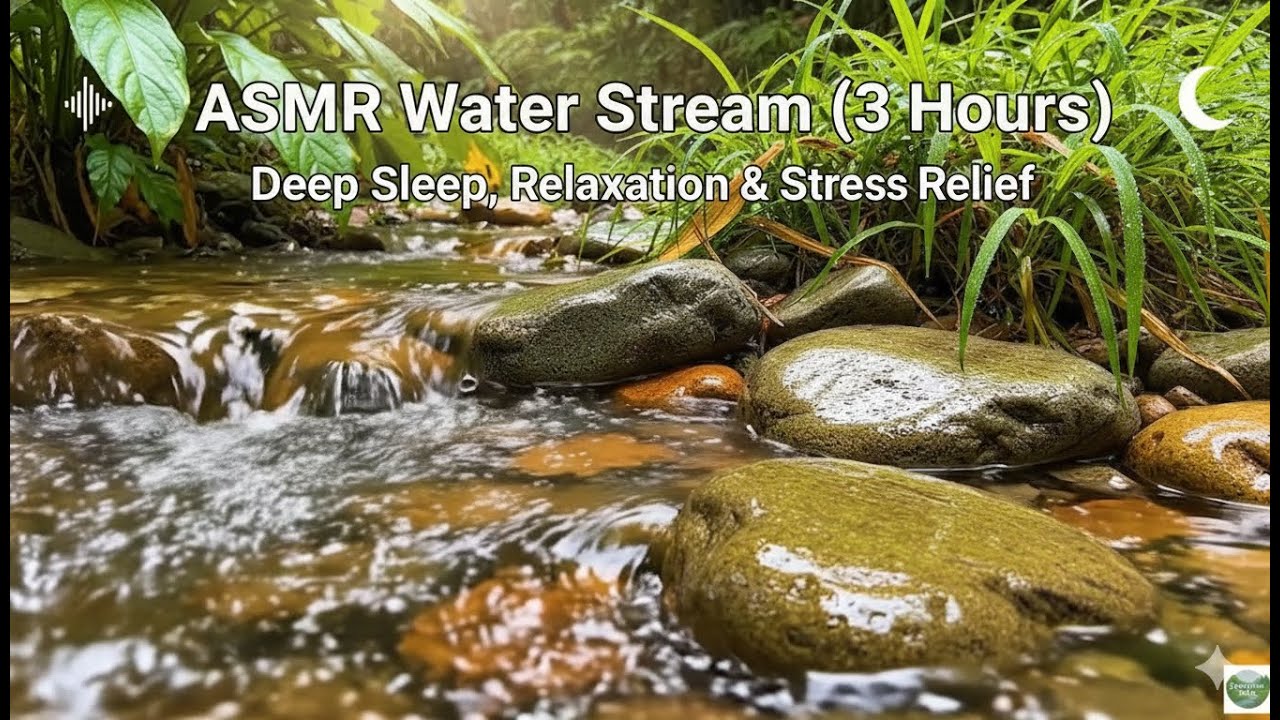 ASMR Water Stream 3 Hours — Deep Sleep, Relaxation & Stress Relief