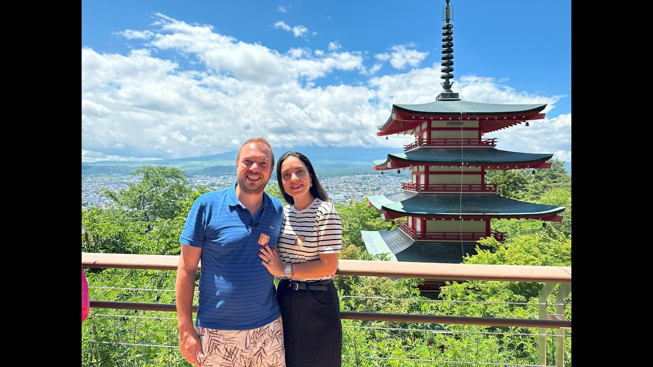 Fomos at&eacute; Chureito Pagoda para ver o Monte Fuji