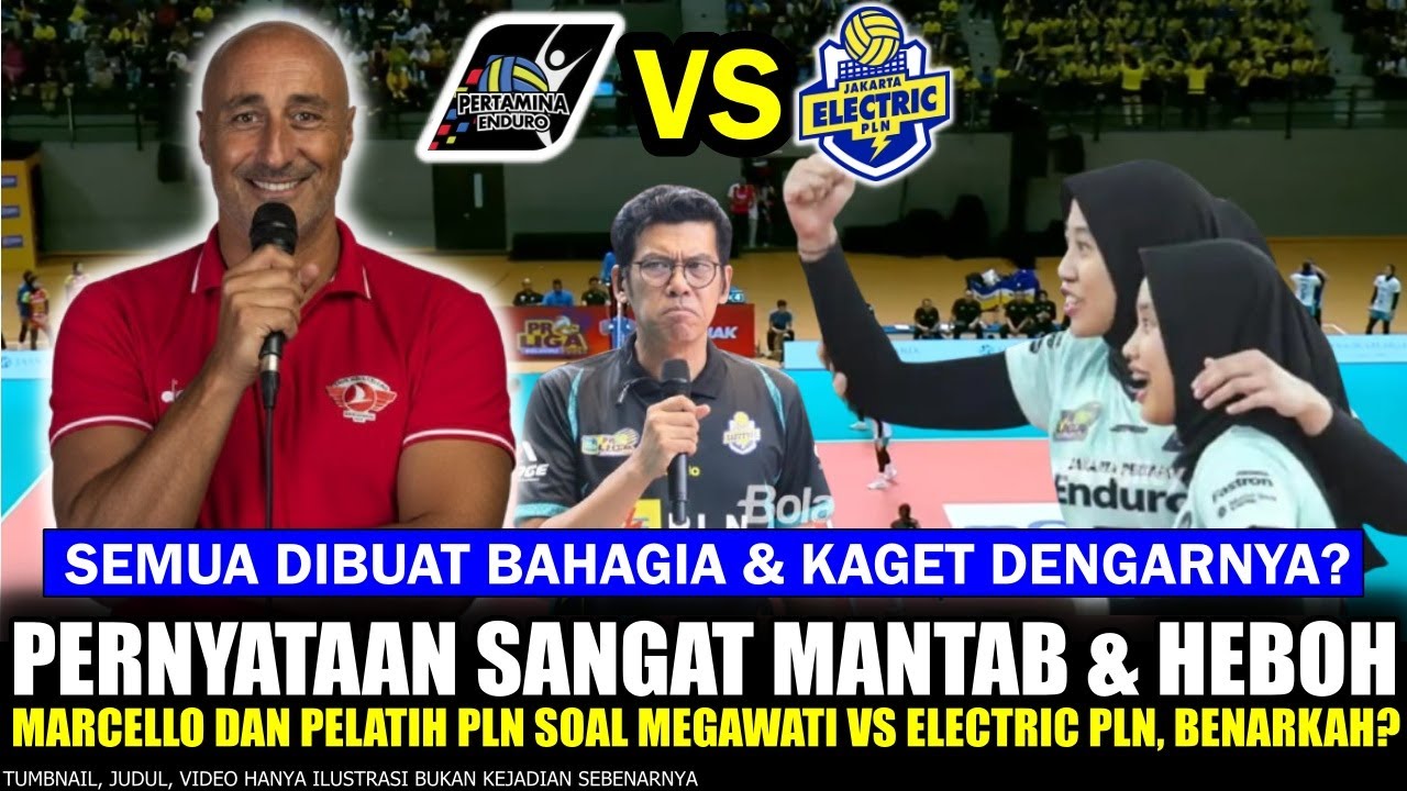 🏐 MANTAAB JOSS‼️Marcello Abbodanza Pelatih PLN JUJUR Soal Megawati Pertamina Enduro vs ELectric PLN?