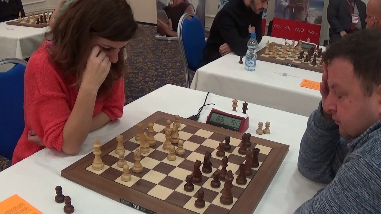 WGM Maisuradze Nino - GM Daniel Fridman,  Queen's gambit declined, Rapid chess, PART I