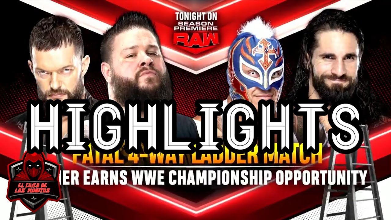 KEVIN OWENS VS FINN BALOR VS SETH ROLLINS VS REY MYSTERIO HIGHLIGHTS