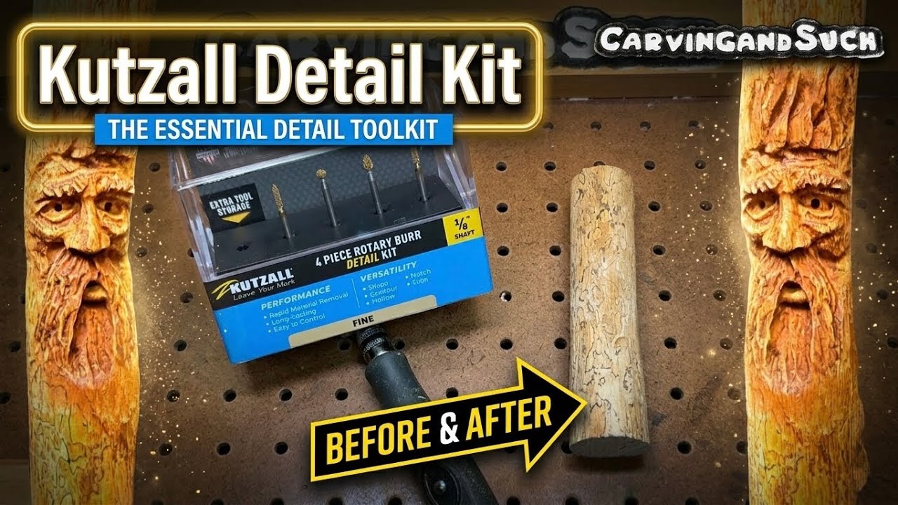Kutzall detail bits. Let’s try it - power carving -