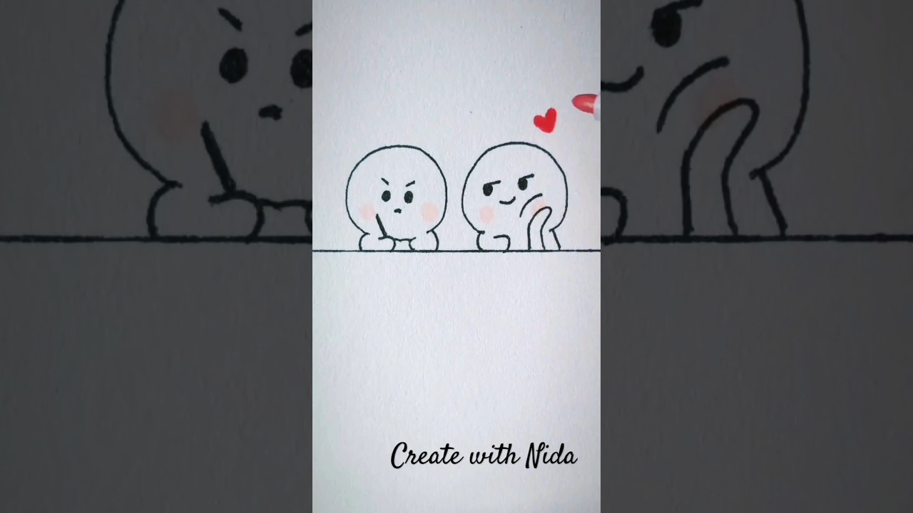 Cute couple drawing || Easy Tutorial #short #love #art #drawing