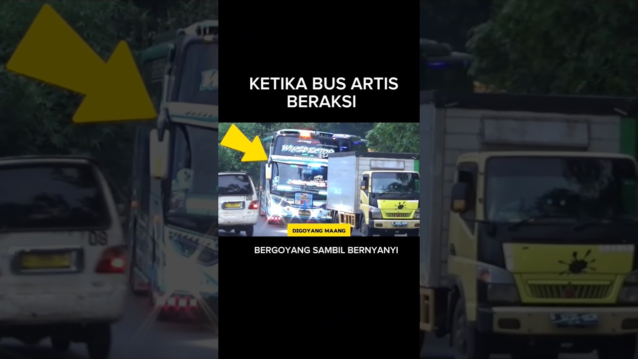 ketika bus artis QQ TRANS WINSPECTOR bergoyang sambil bernyanyi