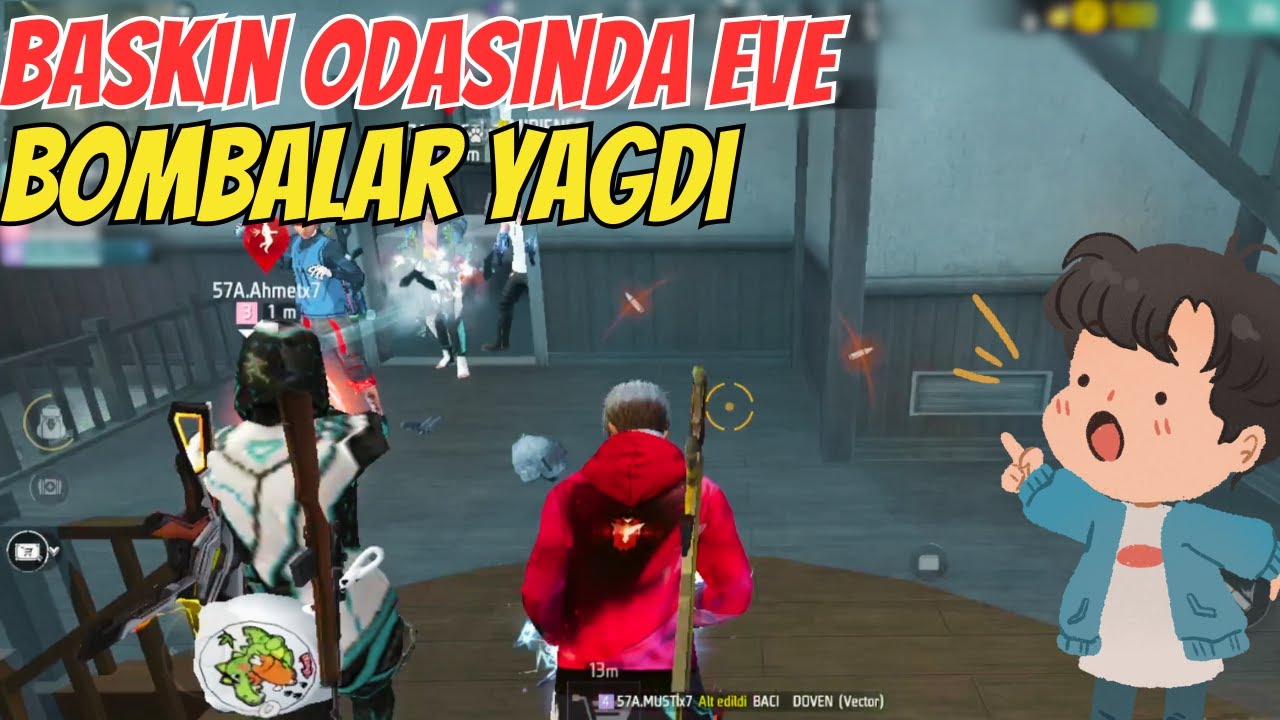 48 KİŞİ CLOCK BASKINI OYNADIK l EVE BOMBALAR YAĞDI l #FREEFIRE