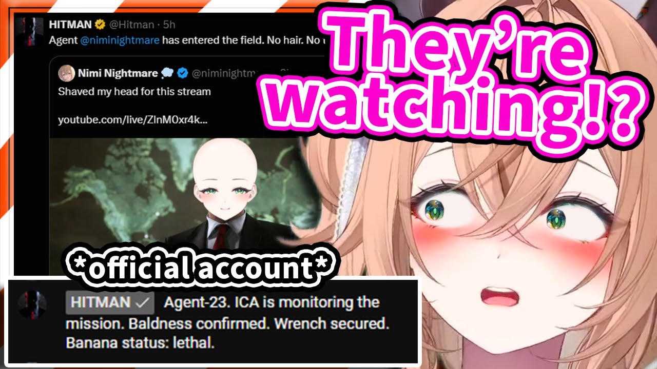 Nimi Got Shy When the Official Hitman Account Tweeted and Joined Her Stream