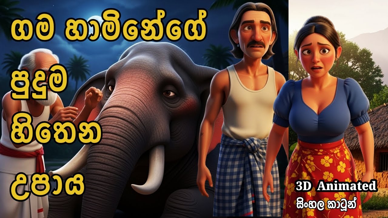 ගම හාමිනේගේ පුදුම හිතෙන උපාය | සිංහල කාටූන් #සිංහලකතන්දර #sinhalacartoon  #lamakathandara